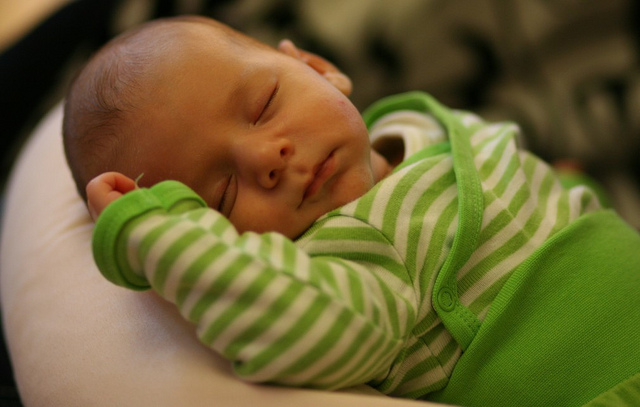 A baby sleeping