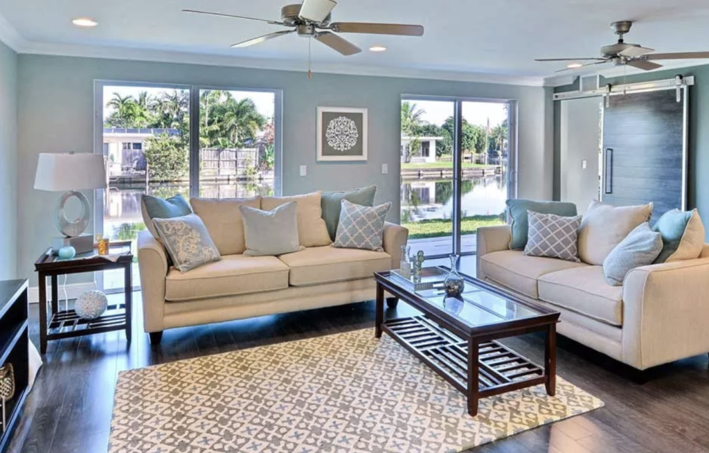 Beautifully decorated living room